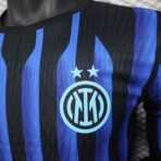 Inter Mailand Heimtrikot – Fußballtrikot mit langen Ärmeln, Spielerausführung 25-26 - Image 5