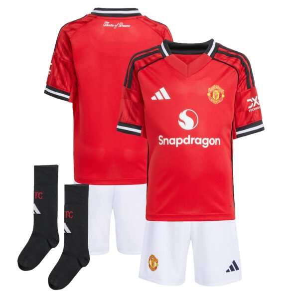 Manchester United Heimtrikots für Kinder 25-26 (Trikot + Shorts + Socken)