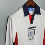 1998 England World Cup Home Retro Jersey Long Sleeve #7 BACKHAM #20 OWEN - Imagen 7