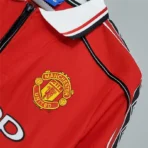 1998-00 Manchester United Beckham #7 Retro-Trikot (Heimtrikot, langärmelig) - Image 4