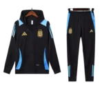 Adidas Argentina Nation 2024-25 Hooded Black Training Tracksuit Kits