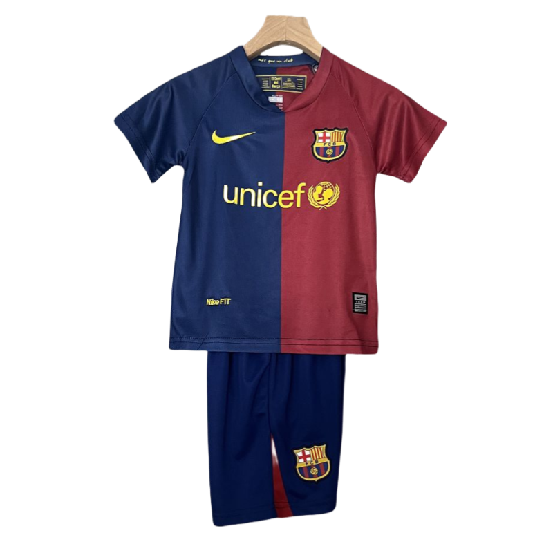 c6d50e60-6-1 08-09 Barcelona Home Retro Kids Kit - Image 1