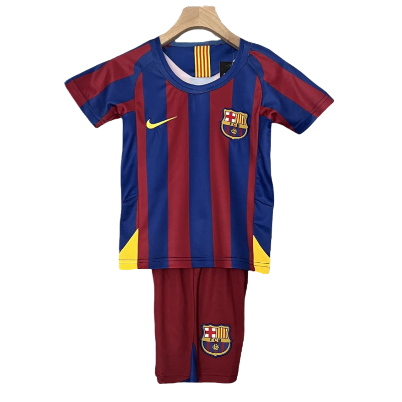 c6d50e60-6-6-1 05-06 Barcelona Heimtrikot im Retro-Stil für Kinder – Fußballtrikot - Image 1