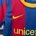 10-11 Barcelona Home Retro Kids Kit Football Jersey – Bild 4