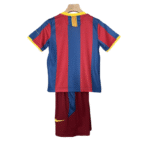 10-11 Barcelona Home Retro Kids Kit Football Jersey – Bild 2