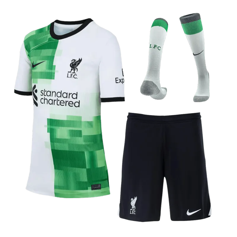 c8423b44c2 23–24 Kinder: Liverpool Auswärts-Komplettset – Trikot + Shorts + Socken - Immagine 1