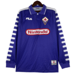 Fiorentina 1998/99 Retro-Fußballtrikot (Heimtrikot, langärmelig)