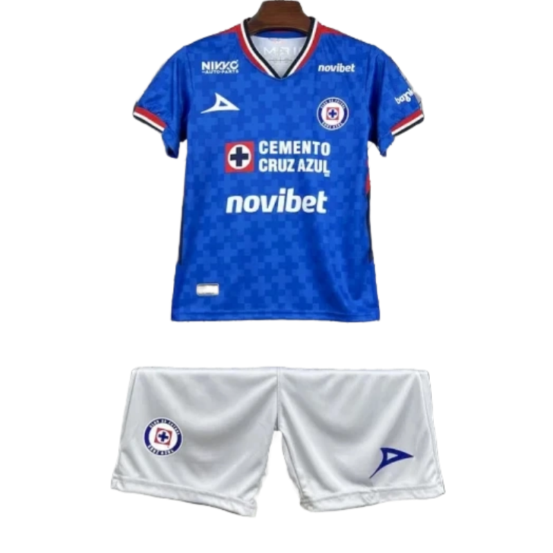cruzazul202526homekidskit0-1735055ab1-1 Cruz Azul Fußballtrikot – Heimtrikot für Kinder 2025/26 – Fan-Version - Immagine 1