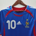 2006 France Zidane #10 Retro Jersey Home World Cup - Immagine 3