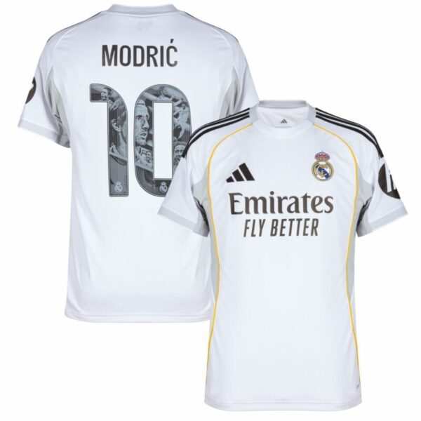 Real Madrid Heimtrikot Modrić 10 Saison 2025/26 (limitierte Auflage mit Jubiläumsdruck)