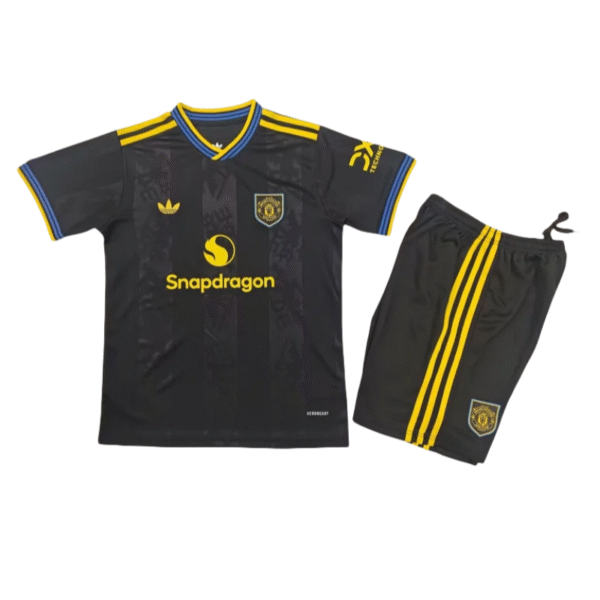 Manchester United Auswärts-Fußballtrikot (Kinder-Set) 25-26