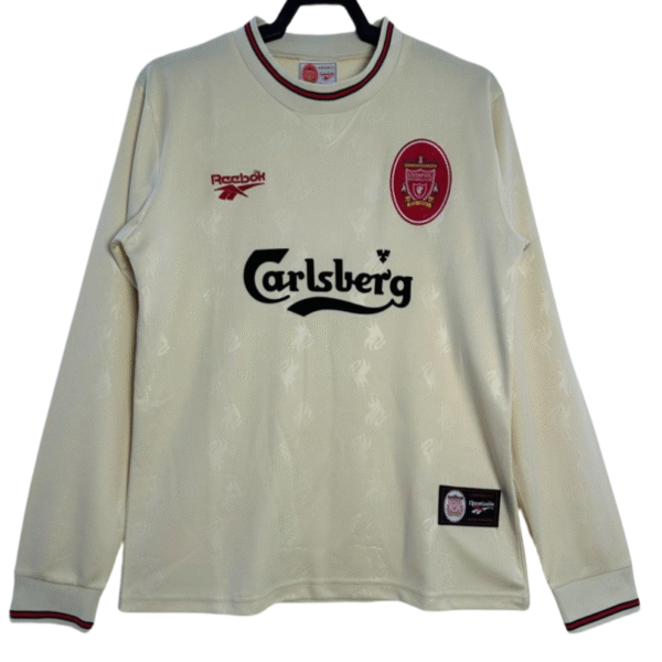 Retro-Auswärtstrikot von Liverpool mit langen Ärmeln, Saison 1996/1997