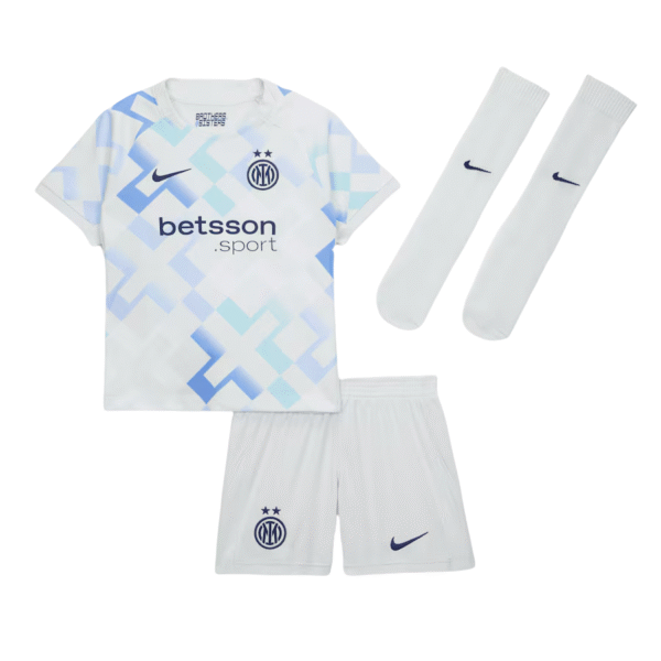 Inter Mailand Auswärtstrikot für Kinder 2025/26 (Trikot + Shorts + Socken)