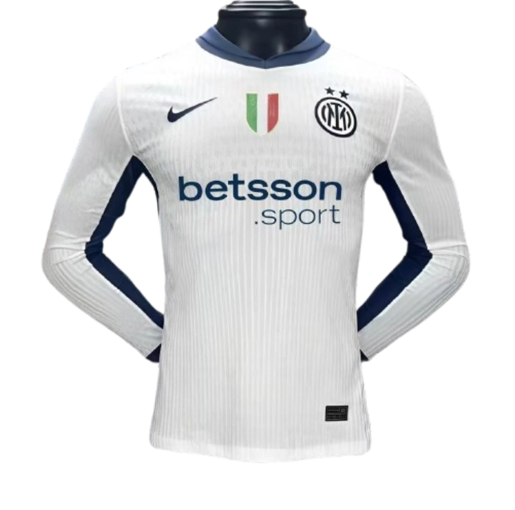 d7d7e4d80c 24–25 Inter Mailand Auswärtstrikot mit langen Ärmeln, Spielerausführung, Fußballtrikot - Image 1