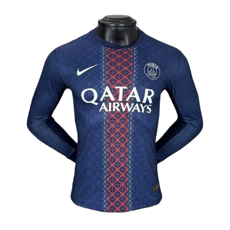 e0967d32 PSG Saint-Germain Home Long Sleeve Soccer Jersey 25-26 Player Version - Immagine 1