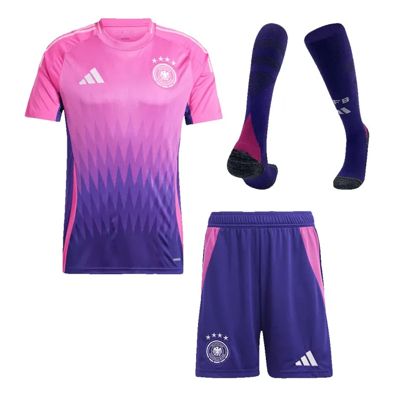 e44147948b 2024 Germany Euro Cup Away Whole Kit Jersey+Shorts+Socks - Image 1