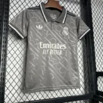 Real Madrid 24-25 Third Away Grey Kids Kits Jersey+Shorts - Image 4