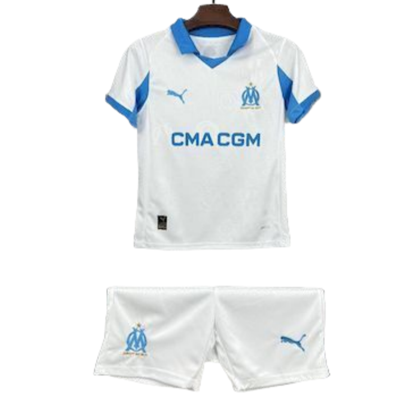 ea3a87be-9 Marseille Heimtrikot-Set für Kinder 2025–26, Fan-Version - Image 1