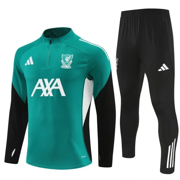 Liverpool-Trainingsset (Sweatshirt + Hose) Grün 2025–26