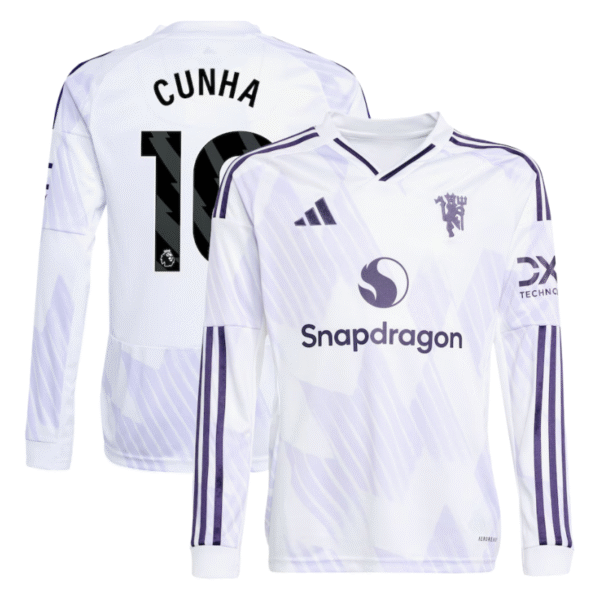 Manchester United Auswärts-Fußballtrikot mit langen Ärmeln 25-26 – Fan-Edition