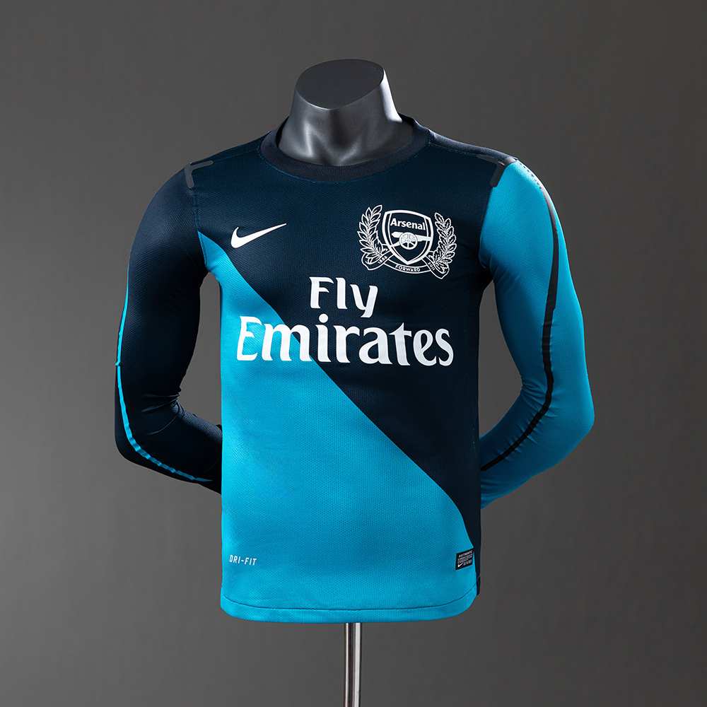 9c6e5224 Arsenal 11/12 Auswärts-Retro-Trikot mit langen Ärmeln, Spielerausführung, S–3XL – Bild 1