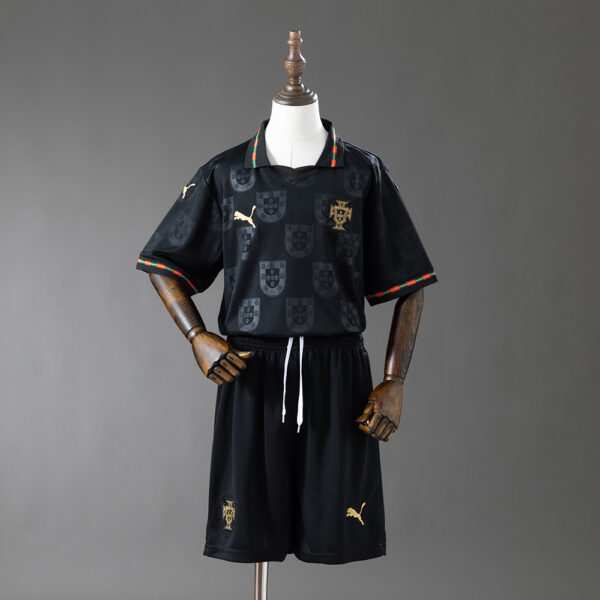 Portugal 2026 Black Kids Kit Jersey Size 16-28