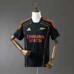 Arsenal 25/26 – Kollaboration im Retro-Stil – Schwarzes Trikot S–4XL